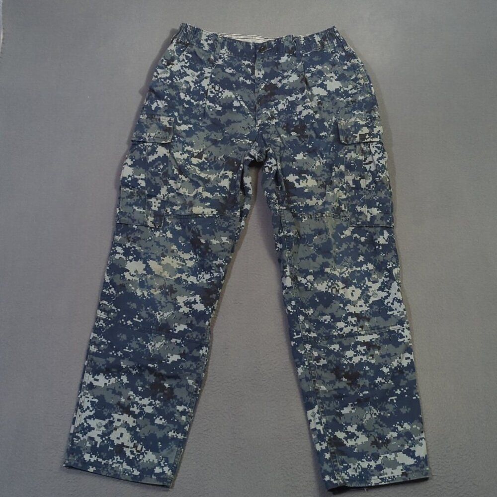 American Apparel Pants Mens Medium Short Blue Digi Trouser Working US Navy Cargo